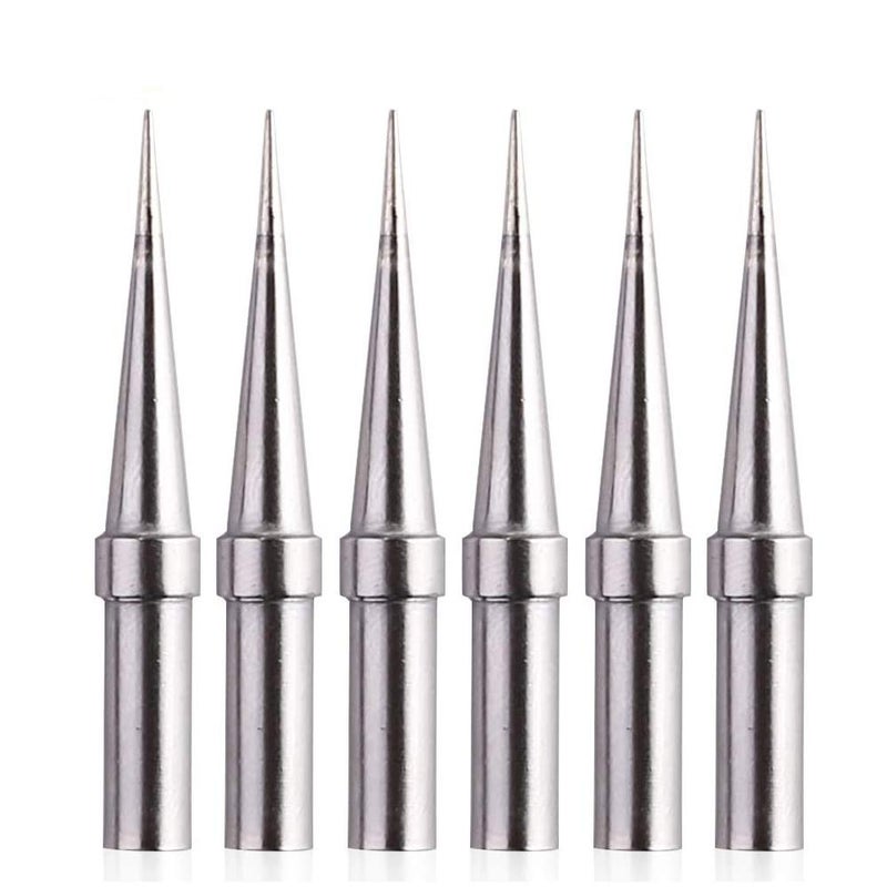 IGREAT 6pcs Replacement Tips Weller ET Soldering Iron Tips for WES51/50,WESD51,WE1010NA,PES51 / 50,LR21 ET Tip Series (6PCS-02) - Image 1